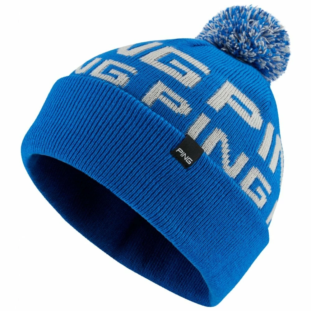 Ping Logo Bobble Hat Blue Silver