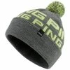 Ping Logo Bobble Hat Grey Green