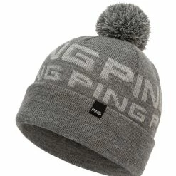 Ping Logo Bobble Hat Grey Marl