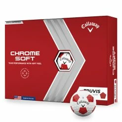 Callaway Chrome Soft Truvis Golf Balls White Red
