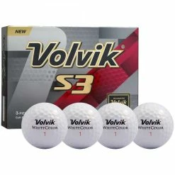 Volvik White S3 Golf Balls (Dozen)